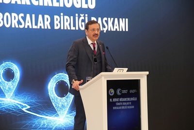 rifat hisarcıklıoğlu türkiye lojistik sektörü ile ilgili konuşma gerçekleştiriyor